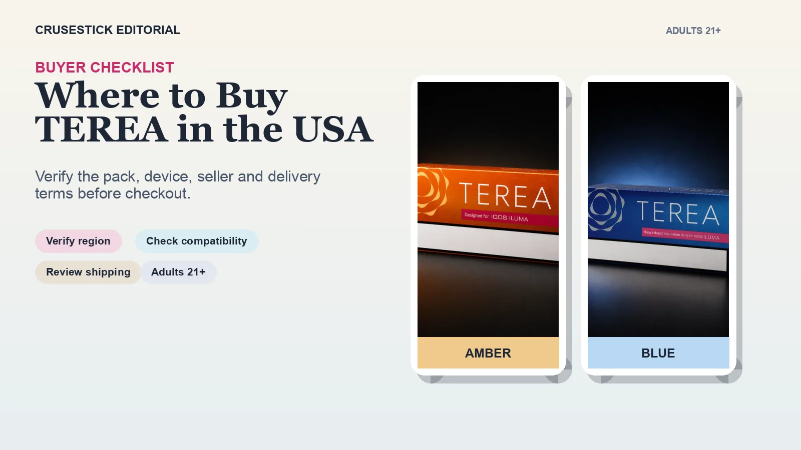 Where to Buy TEREA Sticks in the USA: Buyer Checklist